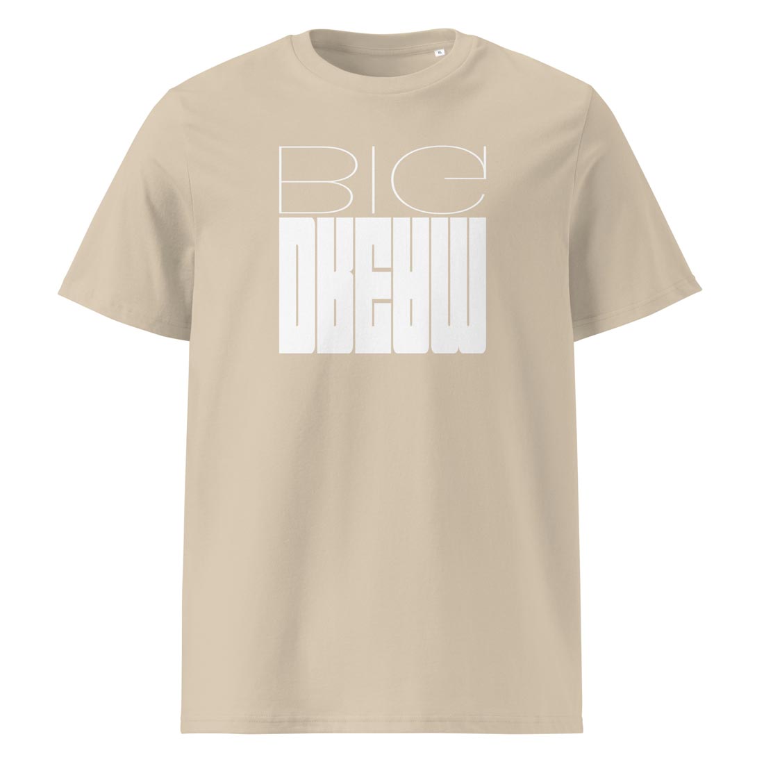 DREAM BIG / BIG DREAM – streetwear tričko z bio bavlny | FleekFox v barvě Desert Dust