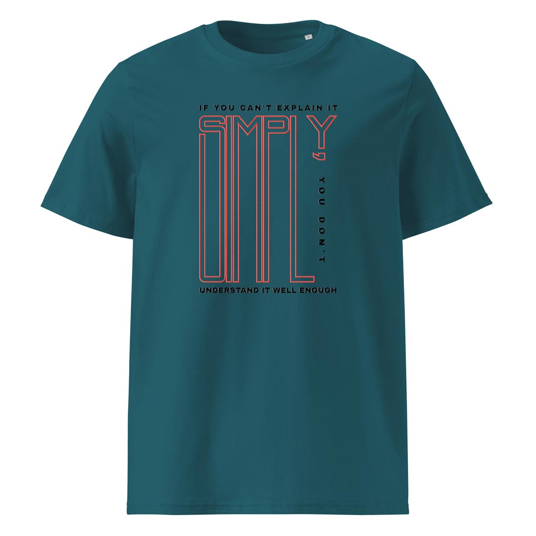 SIMPLY – streetwear tričko z bio bavlny s citátem | FleekFox v barvě Stargazer