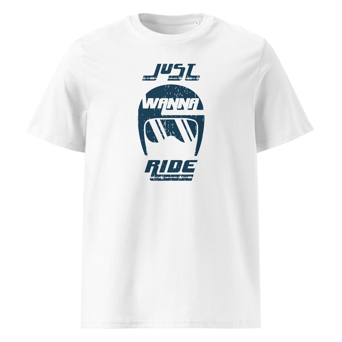 JUST WANNA RIDE – streetwear tričko pro motorkáře | FleekFox v barvě White