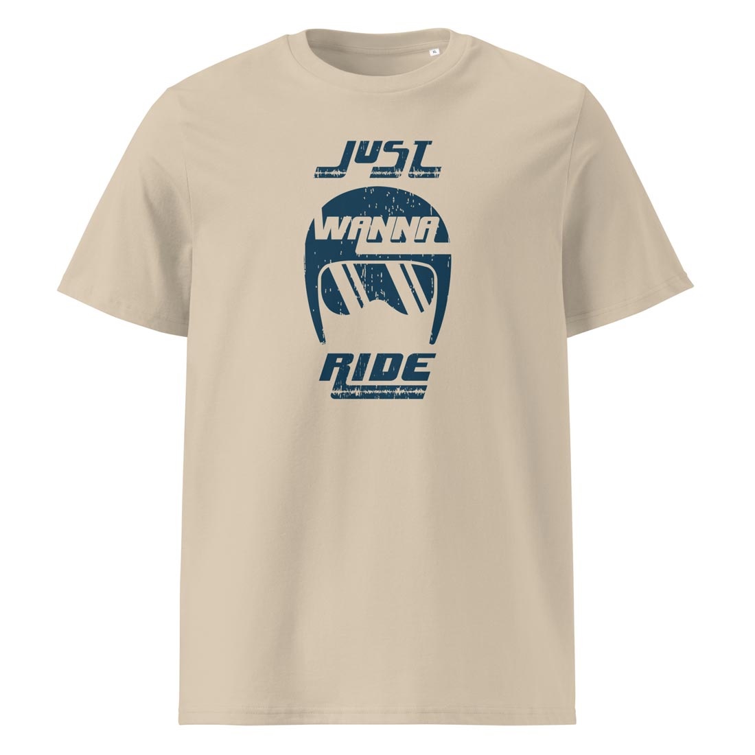 JUST WANNA RIDE – streetwear tričko pro motorkáře | FleekFox v barvě Desert Dust