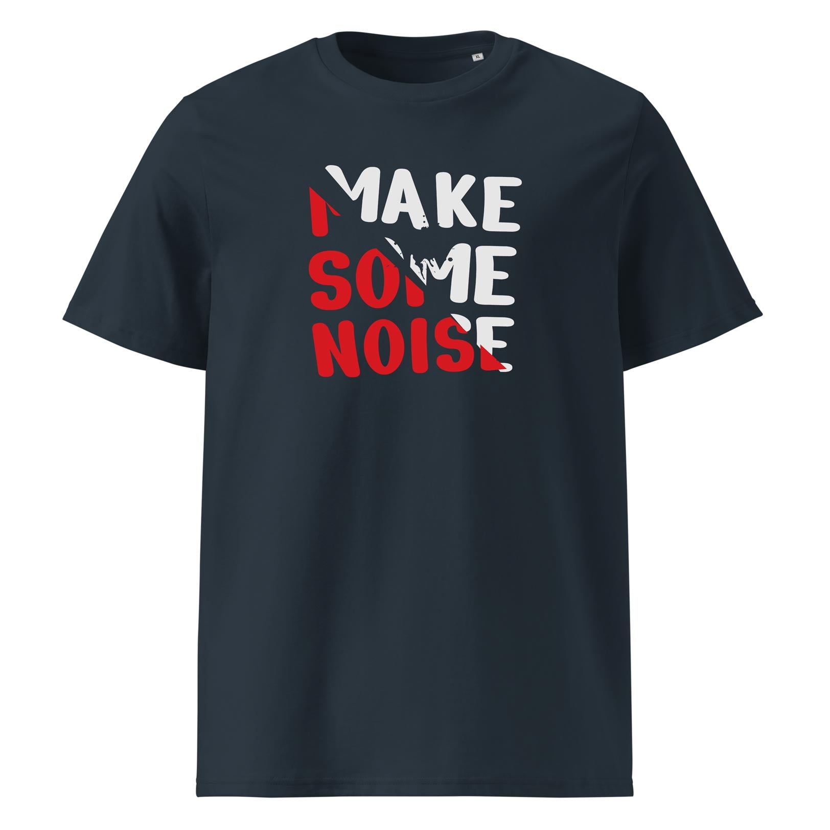 MAKE SOME NOISE – streetwear tričko z bio bavlny pro ty, co neumí být potichu | FleekFox v barvě India Ink Grey
