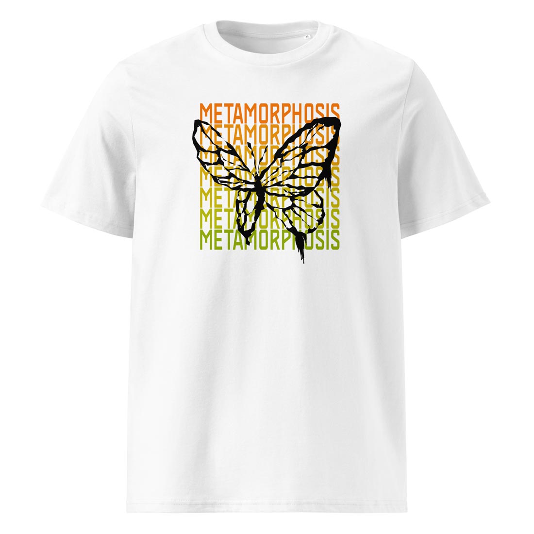 METAMORPHOSIS – streetwear tričko s motivem proměny z bio bavlny | FleekFox v barvě White