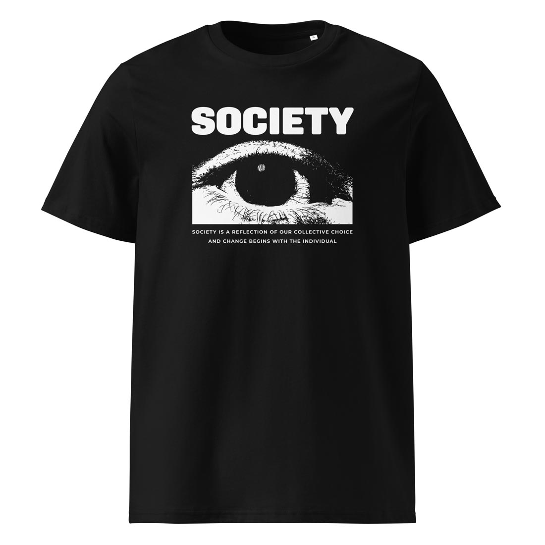 SOCIETY – statement tričko z bio bavlny | FleekFox v barvě Black