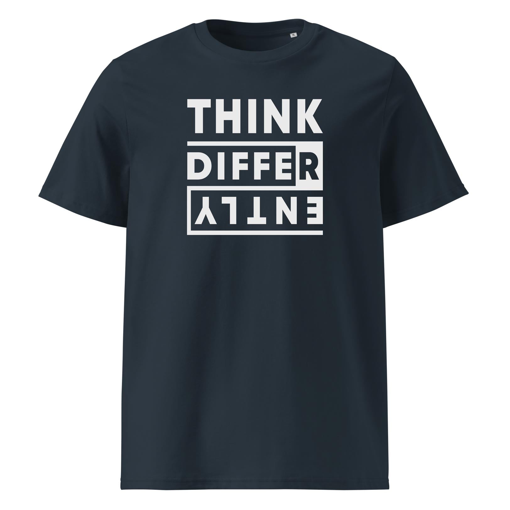 THINK DIFFERENTLY – tričko z bio bavlny pro ty, co vidí svět jinak | FleekFox v barvě India Ink Grey