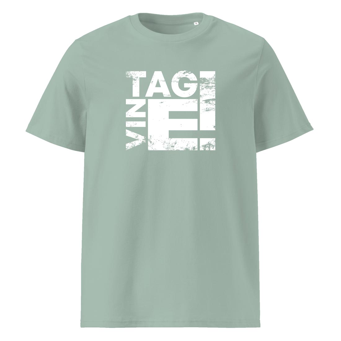 VINTAGE – streetwear tričko z bio bavlny, co vypadá, že už něco zažilo | FleekFox v barvě Aloe