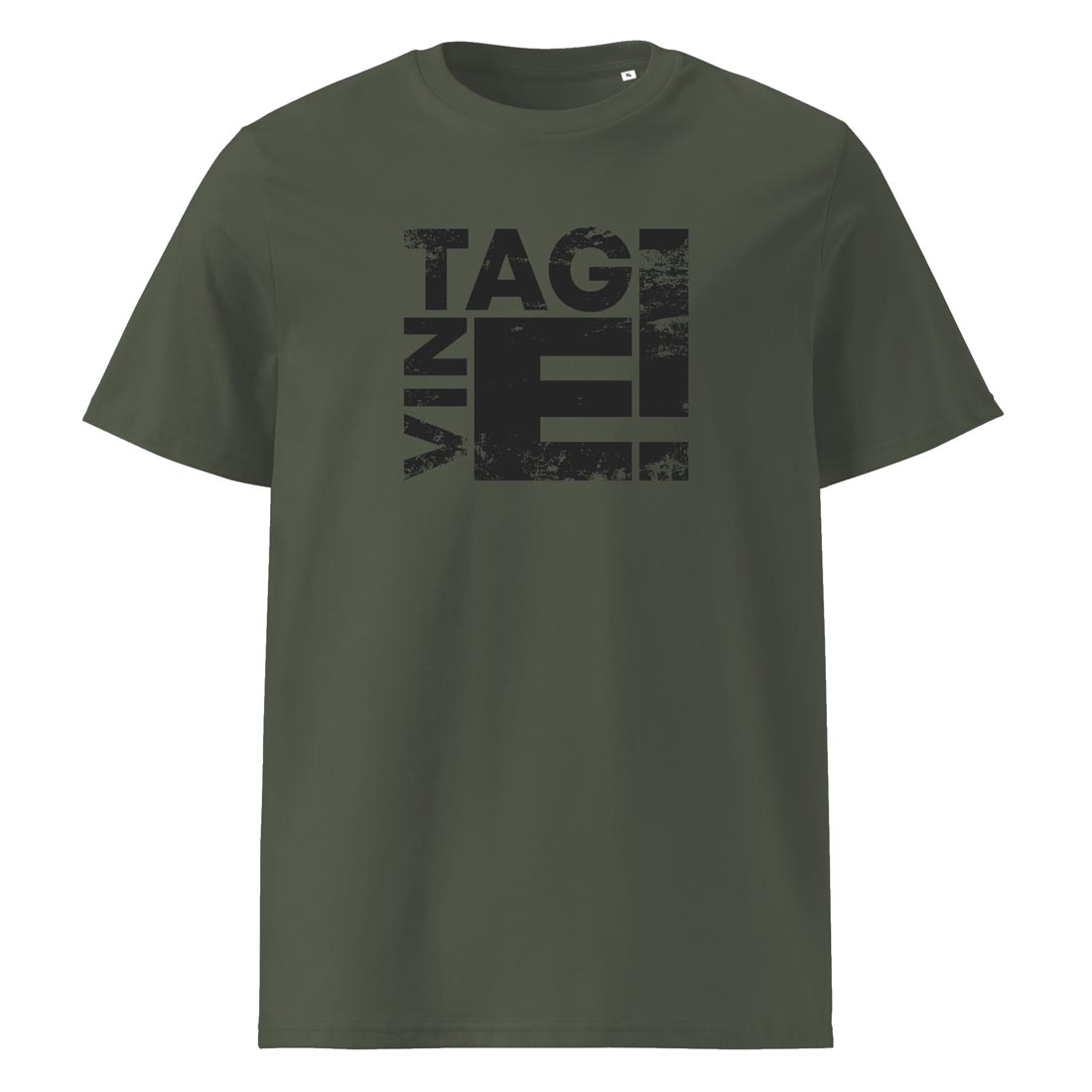 VINTAGE – streetwear tričko z bio bavlny, co vypadá, že už něco zažilo | FleekFox v barvě Khaki