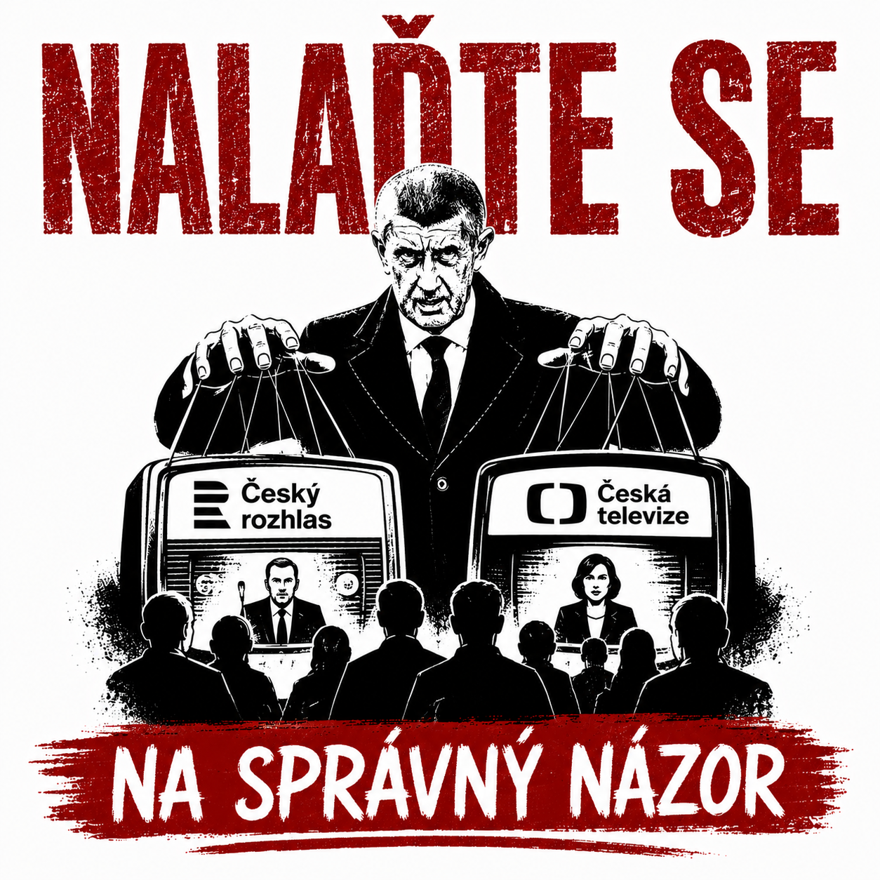 tričko NALAĎTE SE NA SPRÁVNÝ NÁZOR v barvě