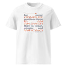 tričko COMPLEX PROBLEM – citát H.L. Mencken. Organická bavlna Stanley/Stella. Fleekfox. barva bílá