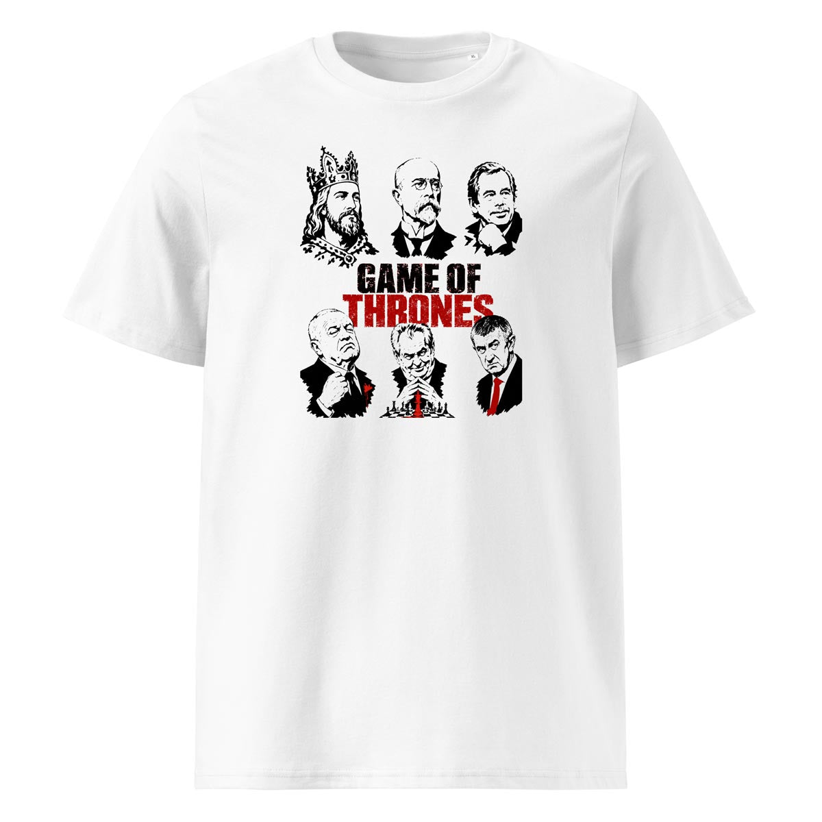 tričko GAME OF THRONES – Česká hra o moc v barvě White