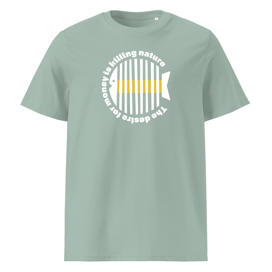 MONEY TRAP – eko tričko z bio bavlny Stanley/Stella s jednoduchou myšlenkou, že peníze nejsou všechno | FleekFox v barvě Aloe