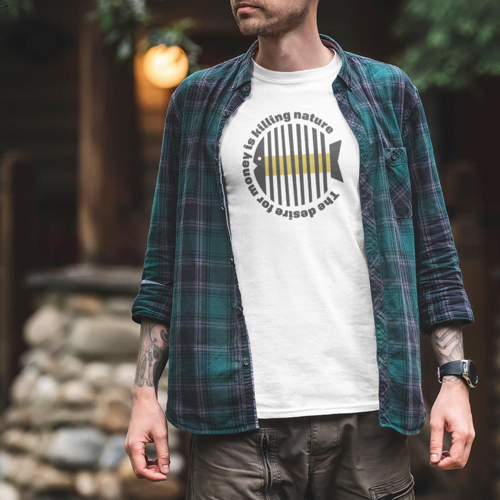 MONEY TRAP – eko tričko z bio bavlny Stanley/Stella s jednoduchou myšlenkou, že peníze nejsou všechno | FleekFox v barvě bílá