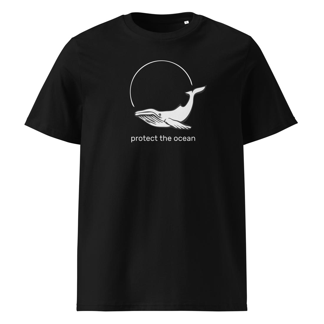 PROTECT THE OCEAN – tričko z bio bavlny s poselstvím pro milovníky moří | FleekFox v barvě Black