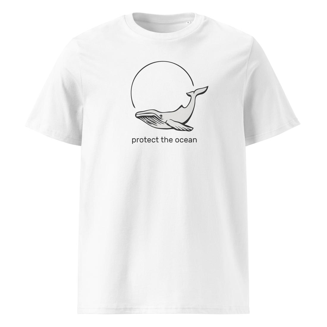 PROTECT THE OCEAN – tričko z bio bavlny s poselstvím pro milovníky moří | FleekFox v barvě White