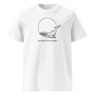 PROTECT THE OCEAN – tričko z bio bavlny s poselstvím pro milovníky moří | FleekFox v barvě White