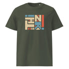 THINK! – retro statement tričko z bio bavlny pro kreativní hlavy | FleekFox v barvě Khaki