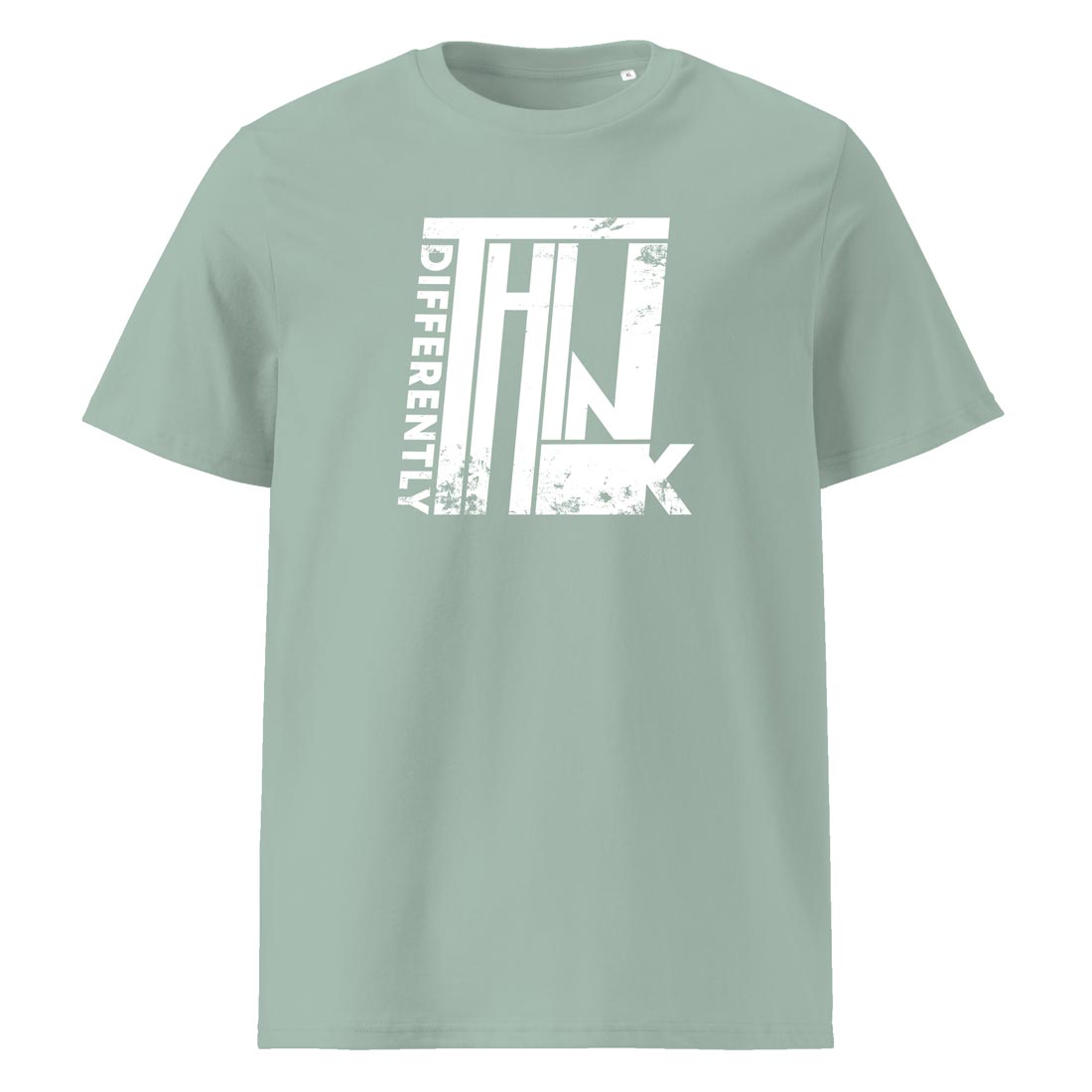 THINK DIFFERENTLY – streetwear tričko z bio bavlny pro ty, co dělají věci po svém | FleekFox v barvě Aloe