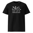 WHO DREAMS, BLOOMS – streetwear tričko z bio bavlny pro snílky a vizionáře | FleekFox v barvě Black