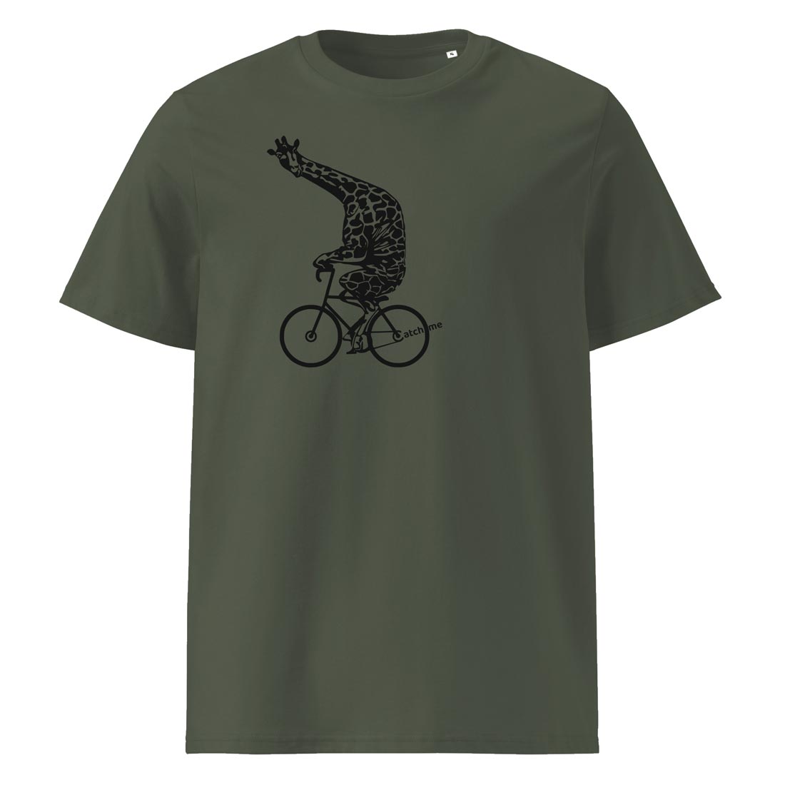 ŽIRAFA NA KOLE – tričko z bio bavlny pro ty, co mají rádi nadhled | FleekFox v barvě Khaki