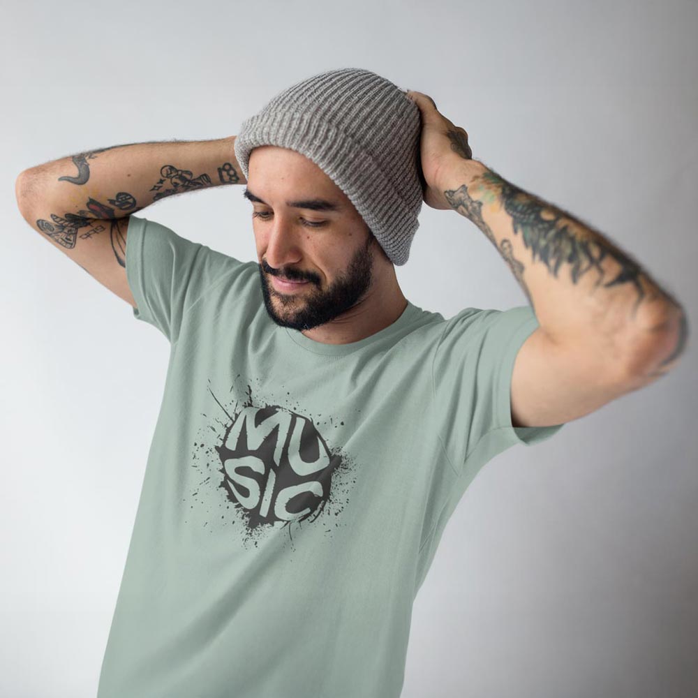 MUSIC – minimalistické tričko z bio bavlny pro hudební nadšence | FleekFox v barvě