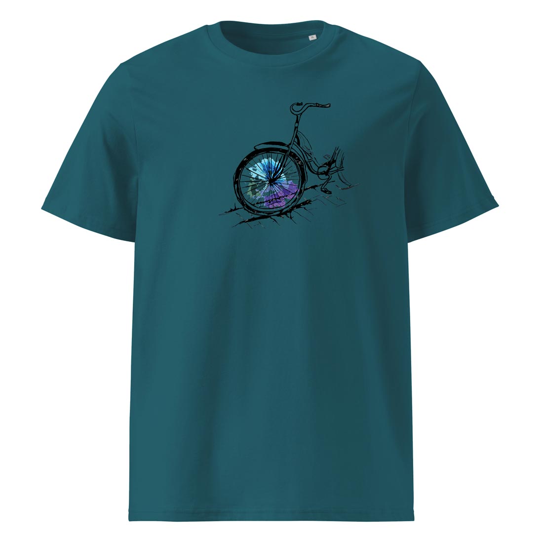 ART BIKE – streetwear tričko z bio bavlny pro cyklisty s duší umělce | FleekFox v barvě Stargazer