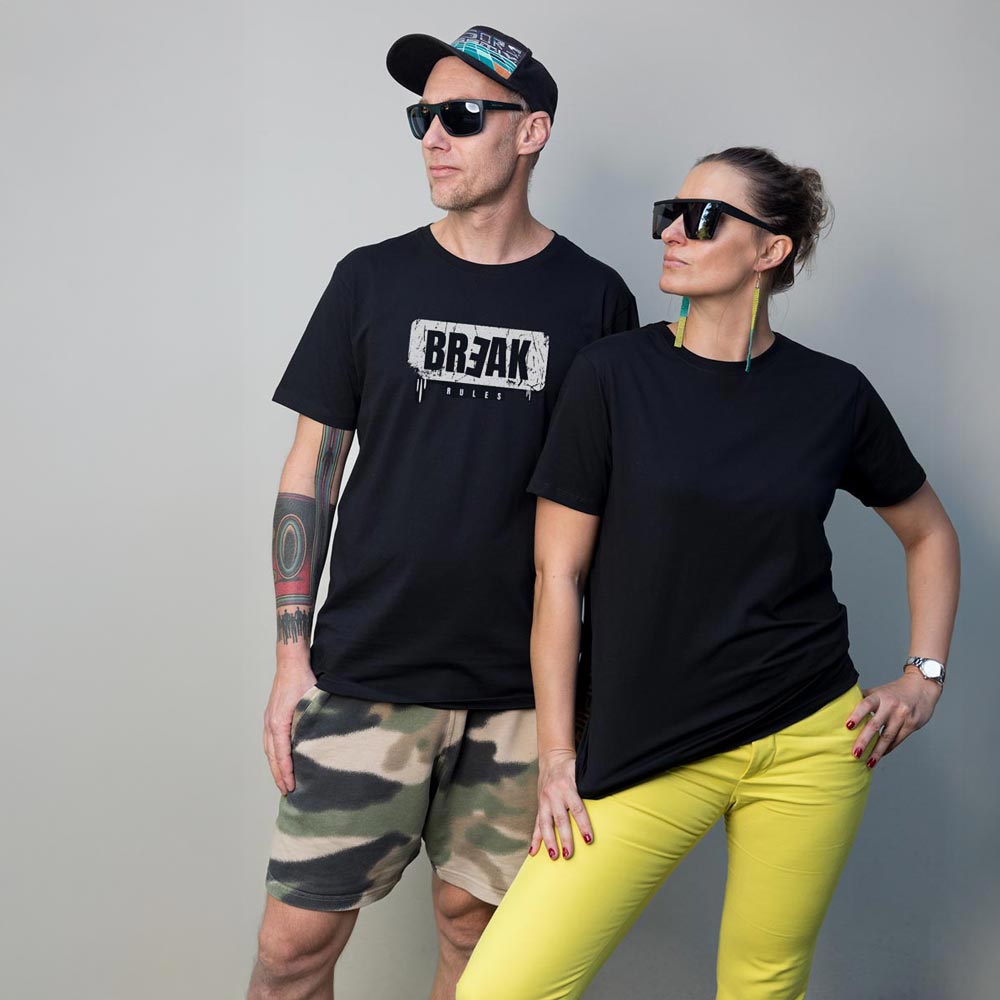 BREAK RULES – streetwear tričko z bio bavlny pro ty, co berou pravidla s rezervou | FleekFox v barvě