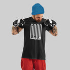 GOOD / BAD – tričko z bio bavlny s optickým efektem pro ty, co nejsou vždycky v lati | FleekFox v barvě černá