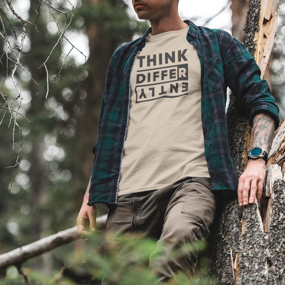 THINK DIFFERENTLY – tričko z bio bavlny pro ty, co vidí svět jinak | FleekFox v barvě