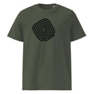 HYPNOTIZING – streetwear tričko z bio bavlny s optickým efektem | FleekFox v barvě Khaki