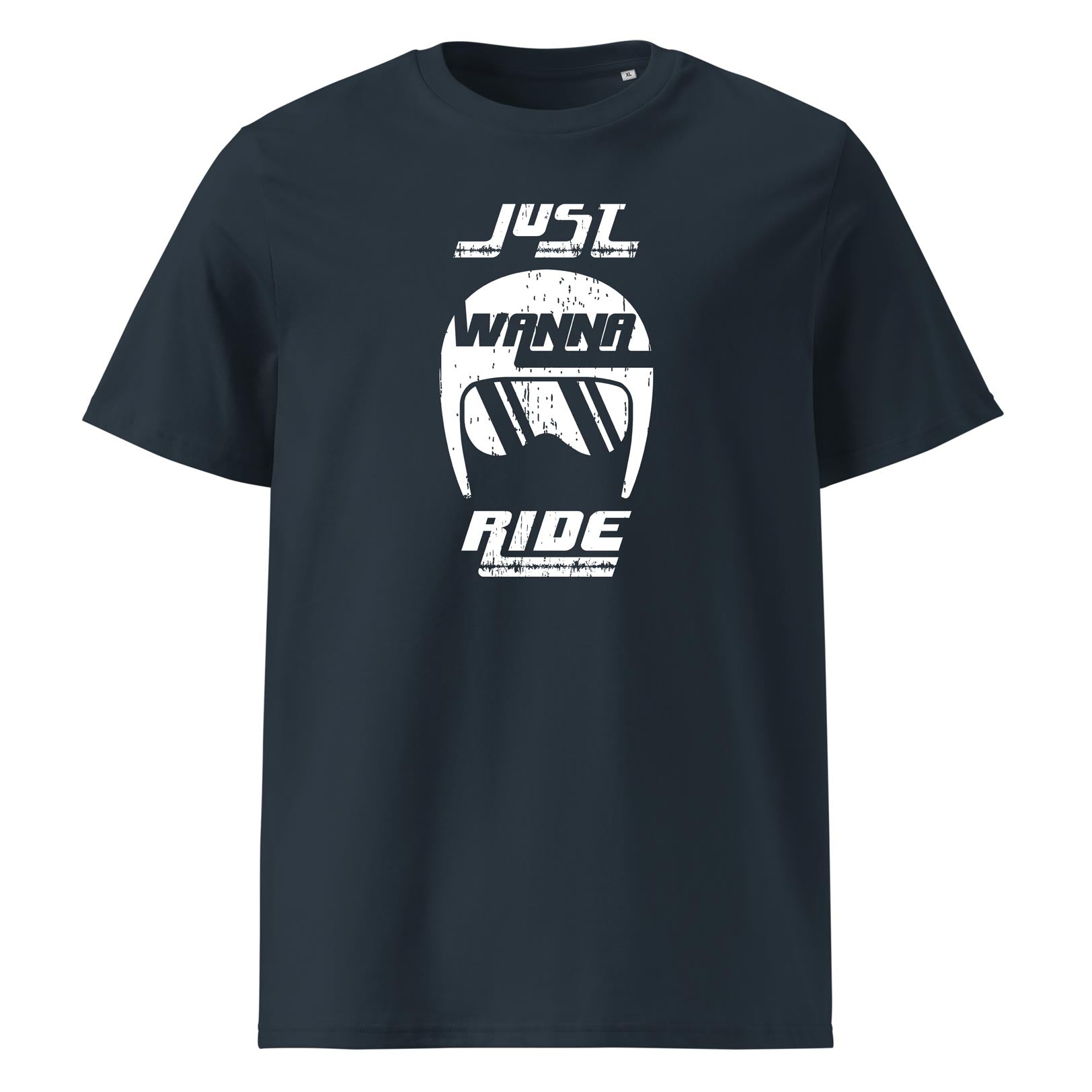 JUST WANNA RIDE – streetwear tričko pro motorkáře | FleekFox v barvě India Ink Grey
