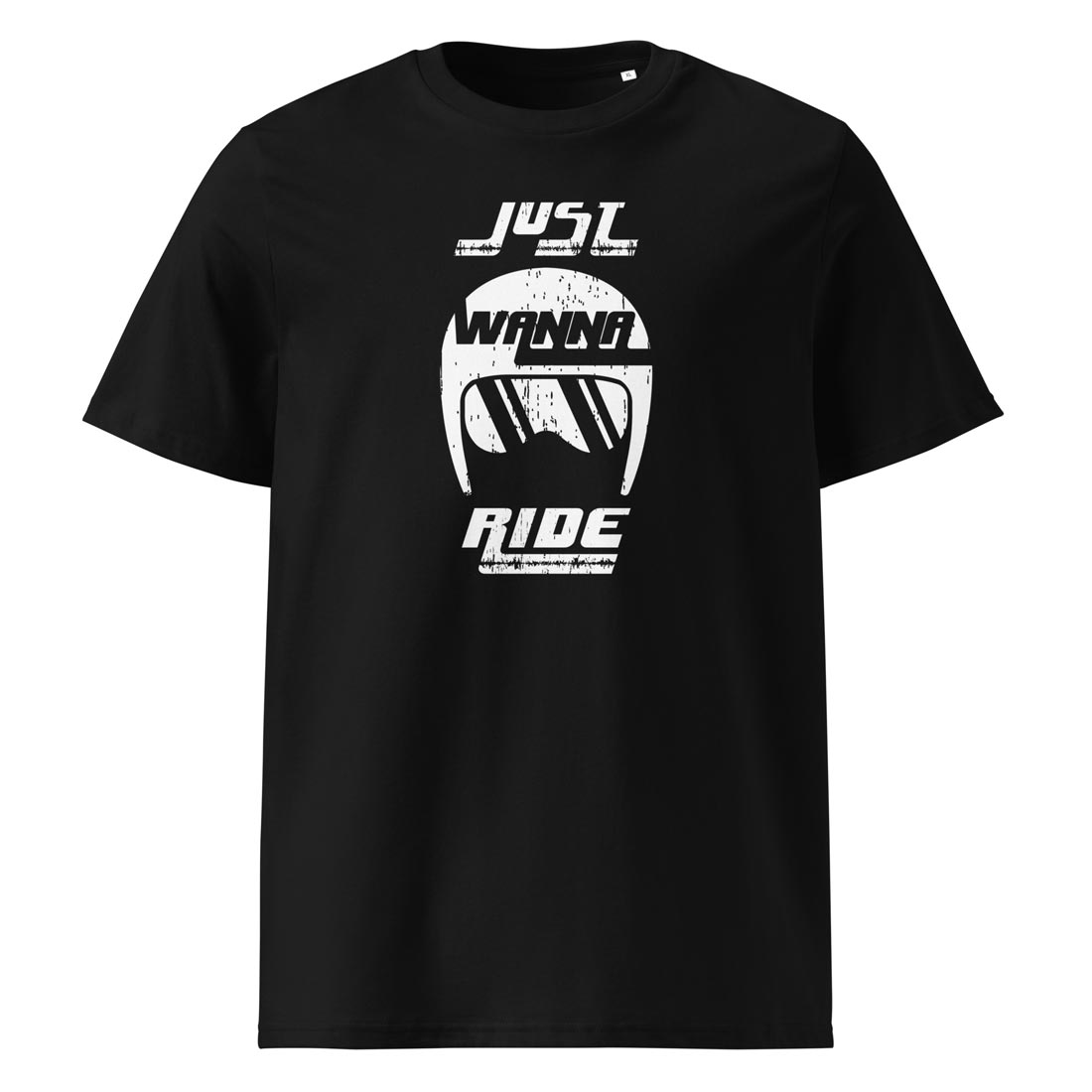 JUST WANNA RIDE – streetwear tričko pro motorkáře | FleekFox v barvě Black