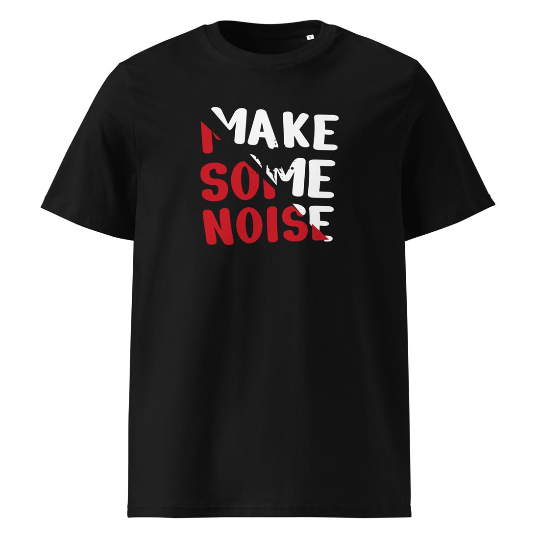 MAKE SOME NOISE – streetwear tričko z bio bavlny pro ty, co neumí být potichu | FleekFox v barvě Black