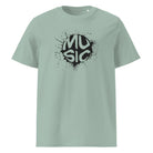 MUSIC – minimalistické tričko z bio bavlny pro hudební nadšence | FleekFox v barvě Aloe