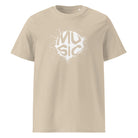 MUSIC – minimalistické tričko z bio bavlny pro hudební nadšence | FleekFox v barvě Desert Dust