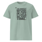 THE BIGGEST MISTAKE – streetwear tričko z bio bavlny | FleekFox v barvě Aloe