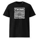 THINK DIFFERENTLY – streetwear tričko z biobavlny s rozbitou typografií | FleekFox v barvě