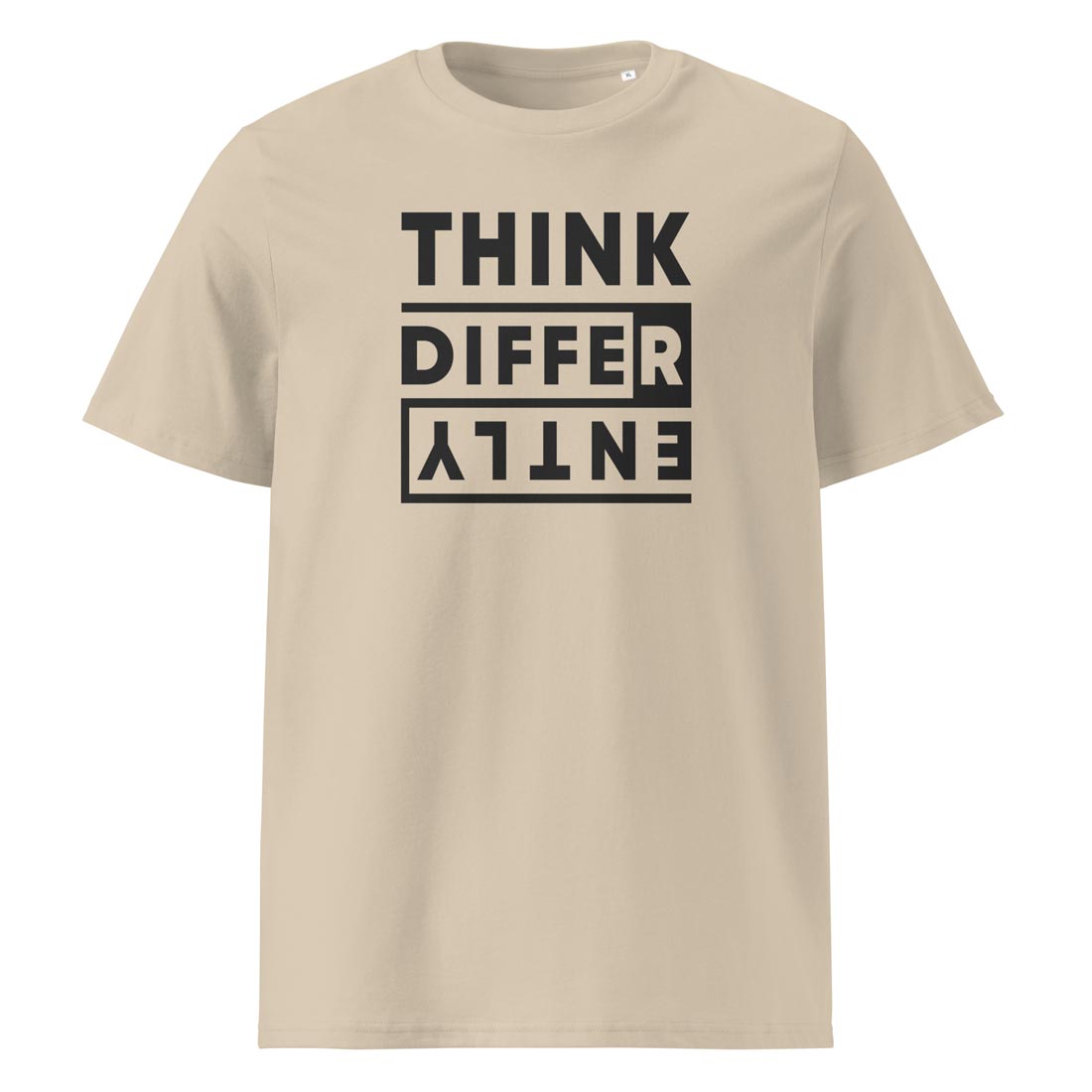 THINK DIFFERENTLY – tričko z bio bavlny pro ty, co vidí svět jinak | FleekFox v barvě Desert Dust