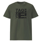 VINTAGE – streetwear tričko z bio bavlny, co vypadá, že už něco zažilo | FleekFox v barvě Khaki