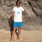 WHALE AND WATER – streetwear tričko z bio bavlny Stanley/Stella | FleekFox v barvě bílá