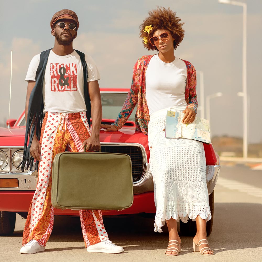 ROCK & ROLL – vintage tričko z bio bavlny pro ROCK&ROLL týpky | FleekFox v barvě