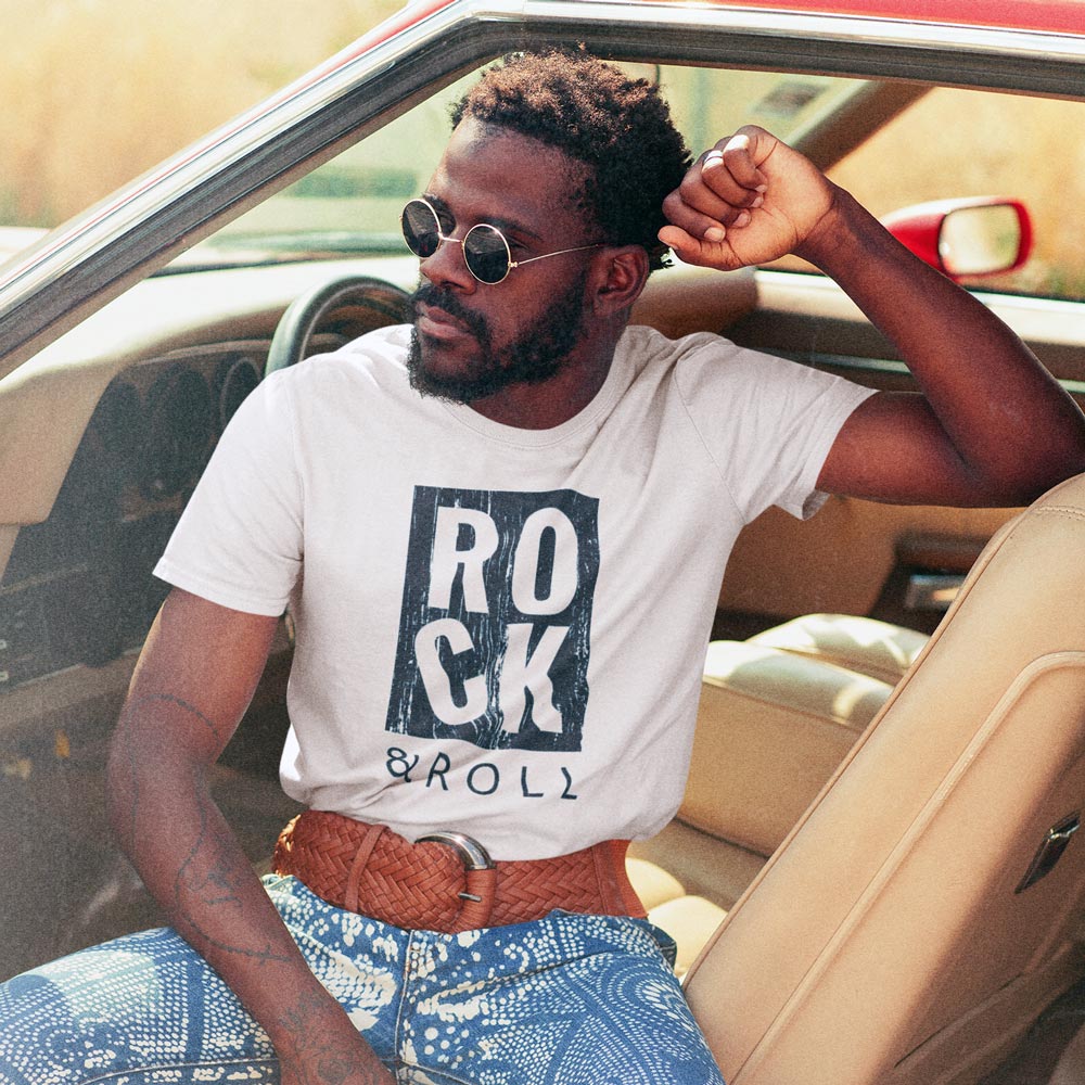 ROCK & ROLL – streetwear tričko pro hudební rebely | FleekFox v barvě bílá